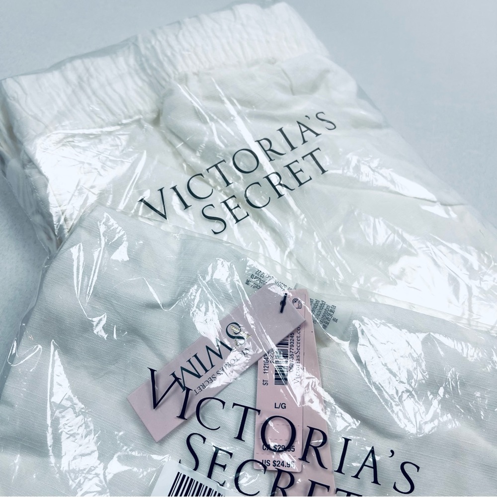 NWT Victoria’s Secret Linen Cropped Top and Beach Pant Set - Picture 7 of 11